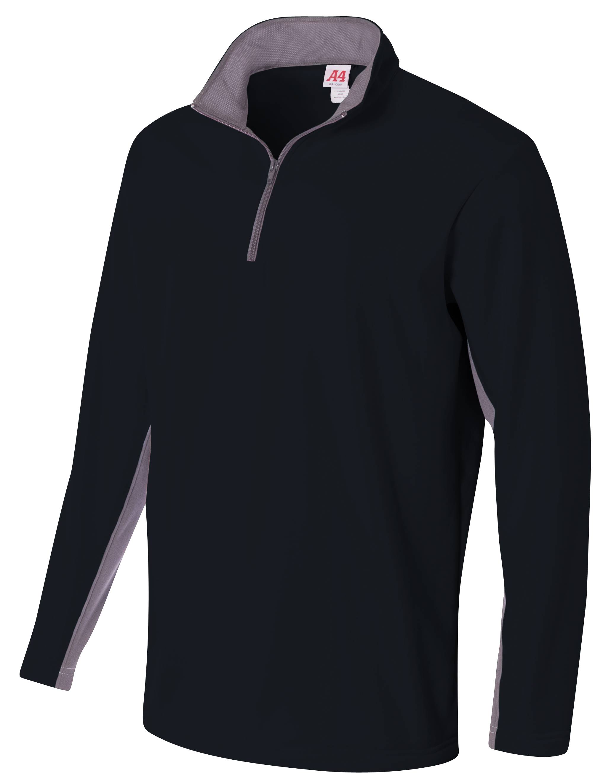 A4 N4246 1/4 Zip Color Block Fleece in Best Price at ApparelShopUSA