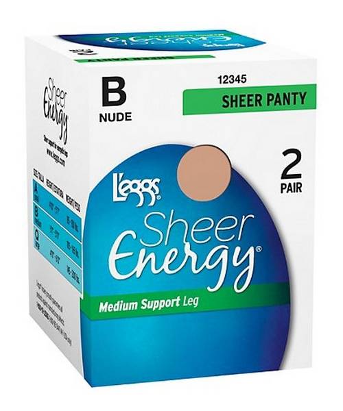 Leggs Sheer Energy Active Support Pantyhose, Q, Nude, Regular