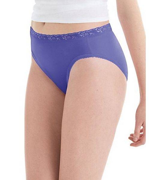 Hanes Women's Nylon Brief Panty, Assorted (Pack of 5)