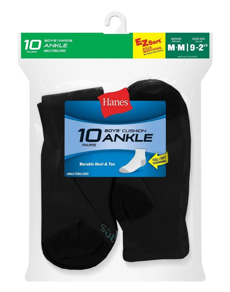 Hanes Style 422/10 Hanes Boys' Ankle EZ Sort Socks
