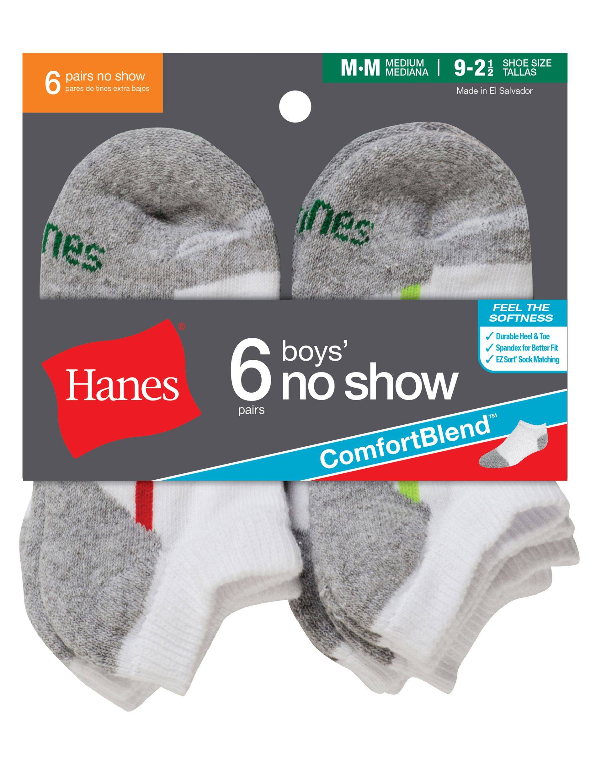 Hanes Men's No Show Socks - ComfortBlend