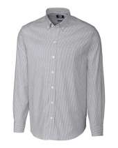 Cutter & Buck Stretch Oxford Stripe Mens Long Sleeve Dress Shirt