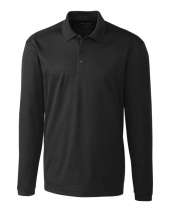 Clique Spin Eco Performance Pique Long Sleeve Mens Polo