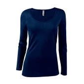 Platinum P507C Ladies Cvc Long-Sleeve Scoop Neck Tee